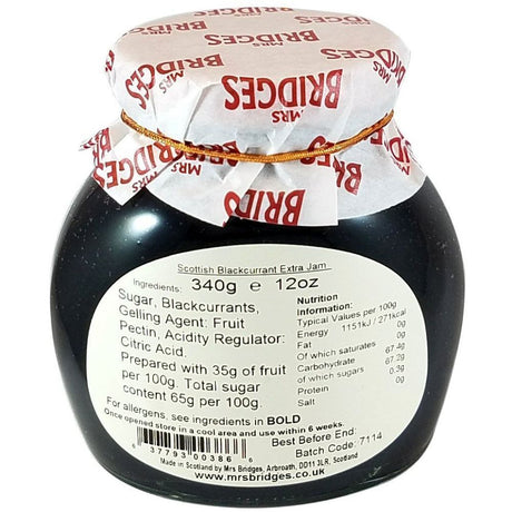 Mrs Bridges 340g Scottish Blackcurrant Preserve