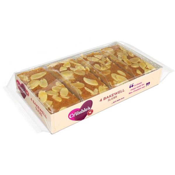 Mrs Crimbles 4 Gluten & Wheat Free Bakewell Slices - Old Railway Line Garden Centre
