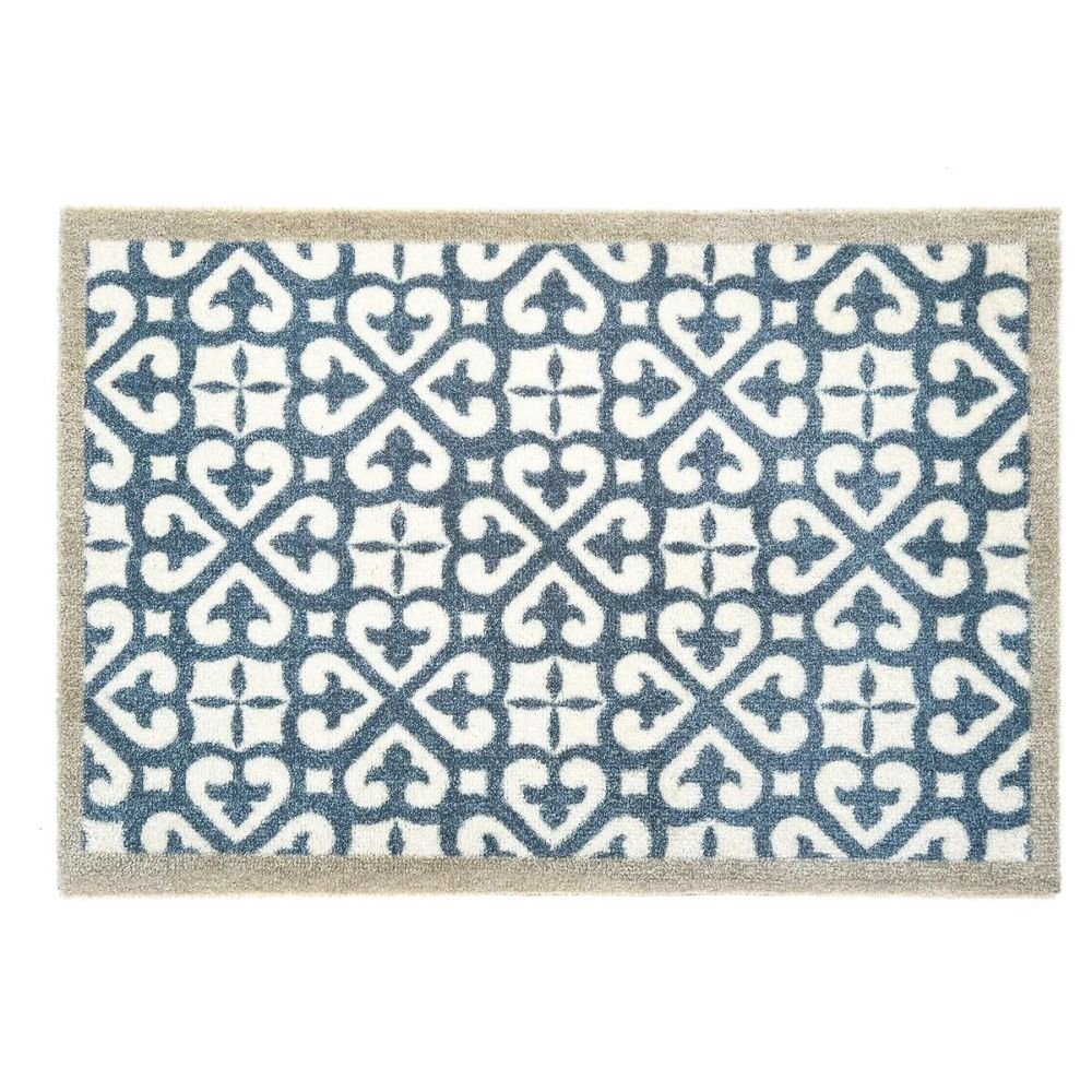 My Mat 75cm Blue Tile Harlequin Door Mat - Old Railway Line Garden Centre