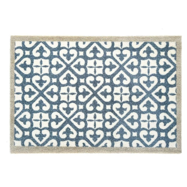 My Mat 75cm Blue Tile Harlequin Door Mat - Old Railway Line Garden Centre