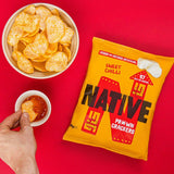 Native Snacks 60g Vegan Sweet Chilli Prawn Crackers Sharing Bag - Old Railway Line Garden Centre