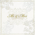N.J Products 33cm Gold Print Mr & Mrs Embossed Napkins - Old Railway Line Garden Centre