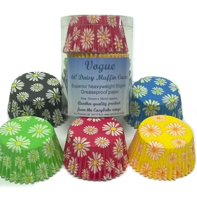 N.J Products Assorted Vogue Daisy Muffin Cases - Old Railway Line Garden Centre