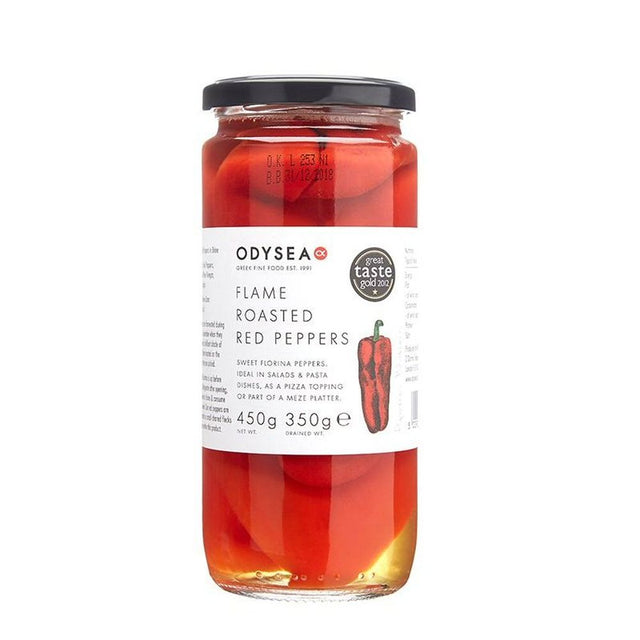 Odysea 350g Flame Roasted Red Peppers - Old Railway Line Garden Centre