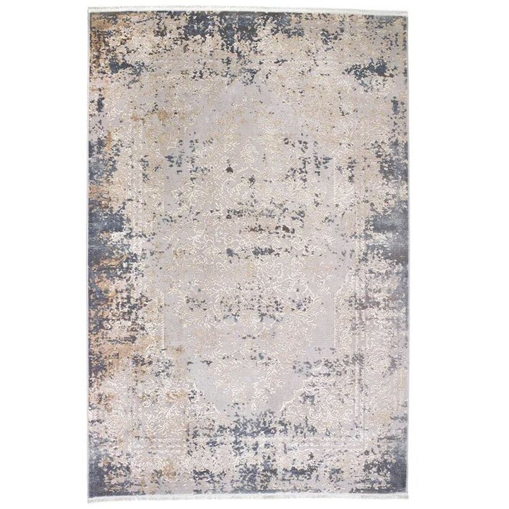 Origin Rugs 80 x 150cm Blue Aura Vintage Medallion Rug - Old Railway Line Garden Centre