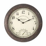 Outside In 12" Bickerton Wall Clock & Thermometer