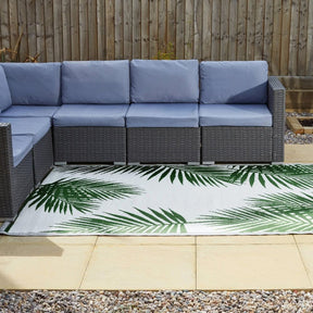 Outside In 210cm Green Tropicana Alfresco Rug - Old Railway Line Garden Centre
