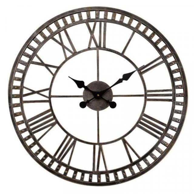 Outside In 23" Buxton Metal Wall Clock - Old Railway Line Garden Centre