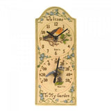 Outside In 28cm Birdberry Wall Clock & Thermometer - Old Railway Line Garden Centre