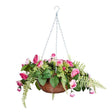 Outside In 30cm Pink Perfection Artificial Regal Basket - Old Railway Line Garden Centre