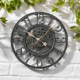 Outside In 30cm Verdigris Newby Wall Clock - Old Railway Line Garden Centre