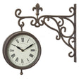 Outside In 35cm Marylebone Double - Sided Station Clock & Thermometer - Old Railway Line Garden Centre