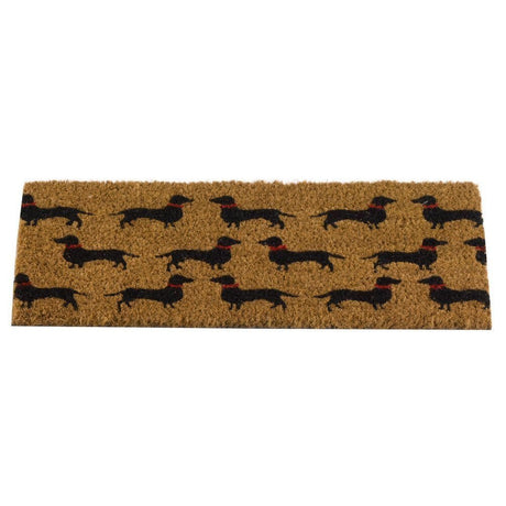 Outside In 53cm Dogs! Dachshund Decoir Doormat Insert - Old Railway Line Garden Centre