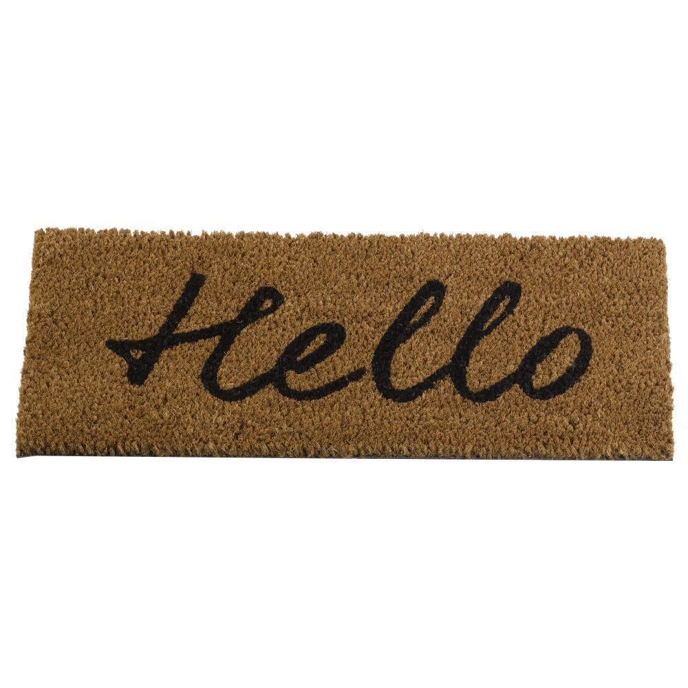 Outside In 53cm Hello Coir Doormat Insert - Old Railway Line Garden Centre