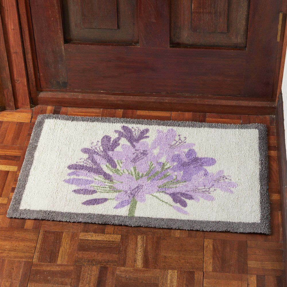 Outside In 75cm Alliums Ritzy Rug Doormat - Old Railway Line Garden Centre