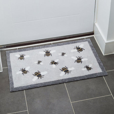 Outside In 75cm Busy Bees Ritzy Rug Doormat - Old Railway Line Garden Centre