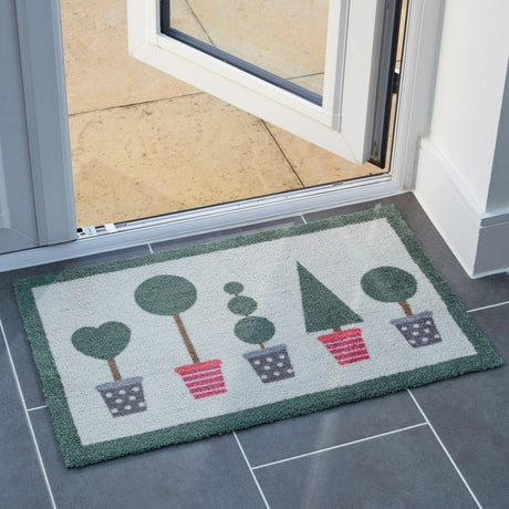 Outside In 75cm Topiary Ritzy Rug Doormat - Old Railway Line Garden Centre