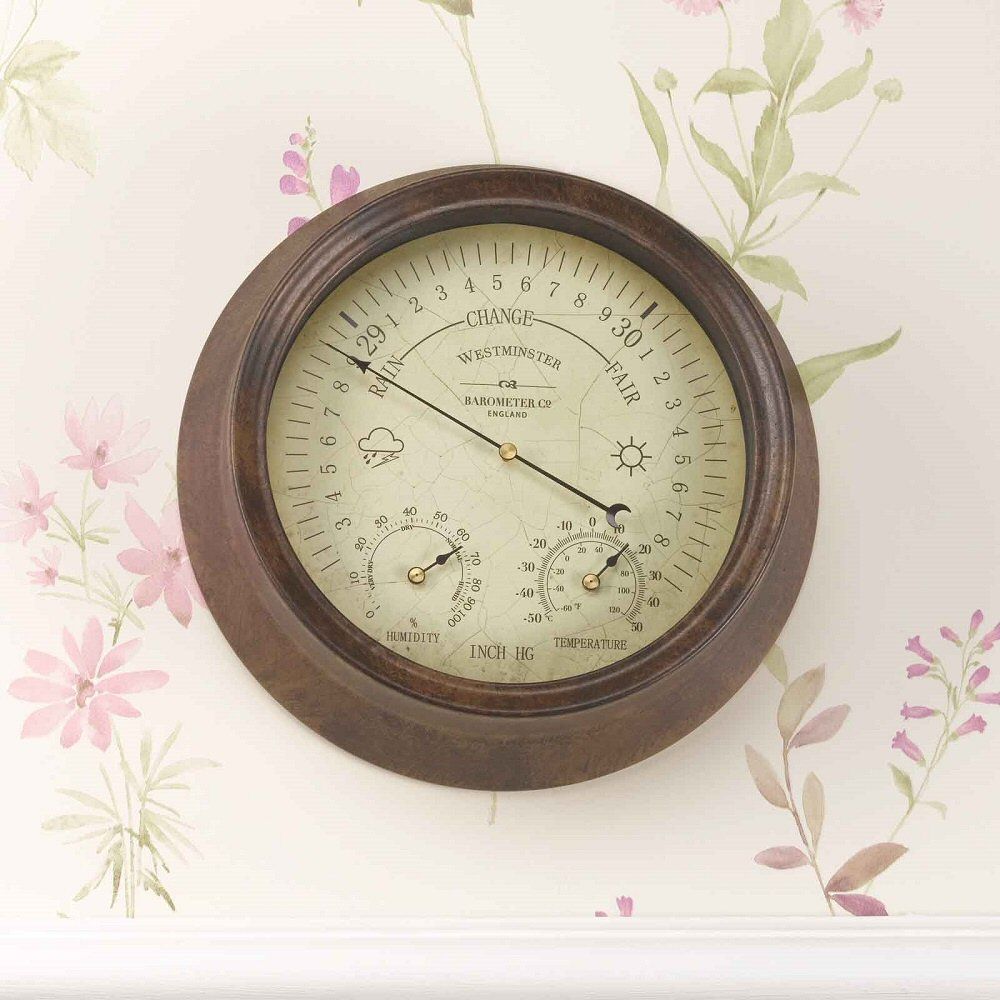 Outside In 8" Westminster Barometer & Thermometer - Old Railway Line Garden Centre