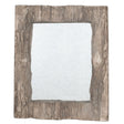 Pacific Lifestyle Aged Wood Effect Polyresin Oblong Wall Mirror - Old Railway Line Garden Centre