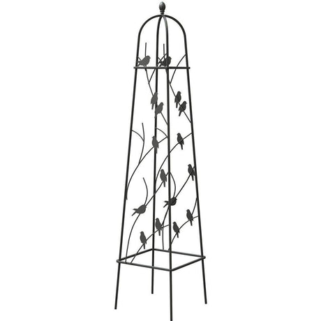 Panacea 162cm Perching Birds Obelisk - Old Railway Line Garden Centre
