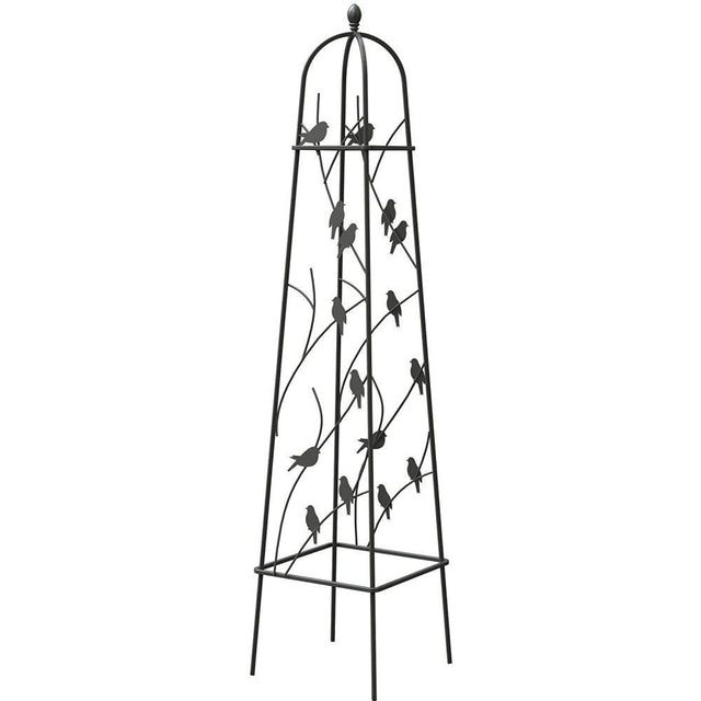 Panacea 162cm Perching Birds Obelisk - Old Railway Line Garden Centre