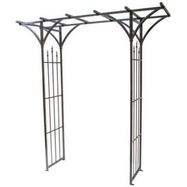 Panacea 213cm Flat Top Arch With Finials - Old Railway Line Garden Centre