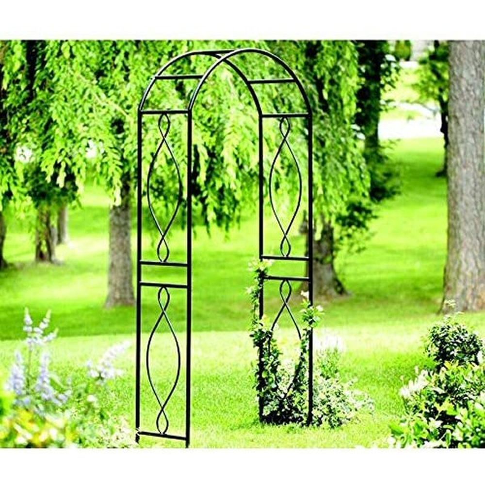 Panacea 228cm Black Arched Top Arch - Old Railway Line Garden Centre