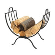 Panacea 50cm Black Wrought Iron Folding Fireplace Log Bin - Old Railway Line Garden Centre