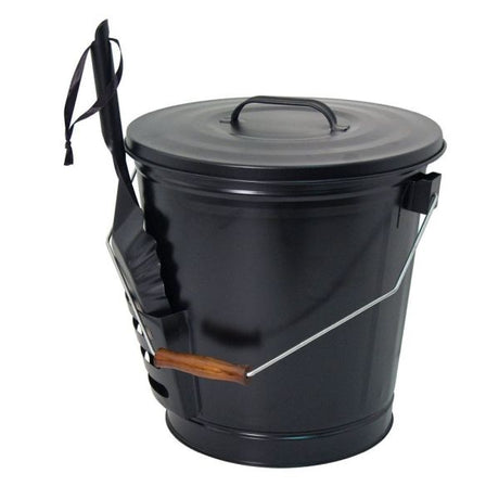 Panacea 56cm Black Ash Bucket with Shovel - Old Railway Line Garden Centre