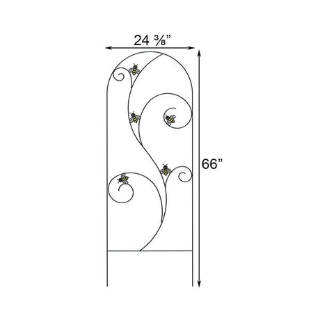 Panacea 66" Black 'Bee Concious' Trellis - Old Railway Line Garden Centre
