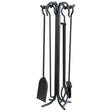Panacea 71cm 5 Piece Wrought Iron Fireplace Toolset - 15001 - Old Railway Line Garden Centre