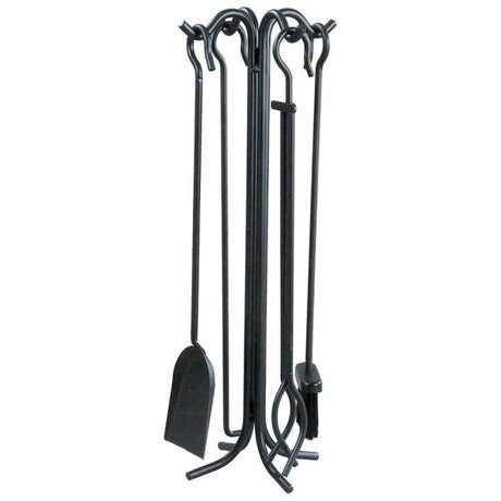 Panacea 71cm 5 Piece Wrought Iron Fireplace Toolset - 15001 - Old Railway Line Garden Centre