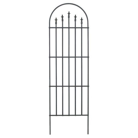 Panacea French Arch Trellis With Finials - Black - Old Railway Line Garden Centre