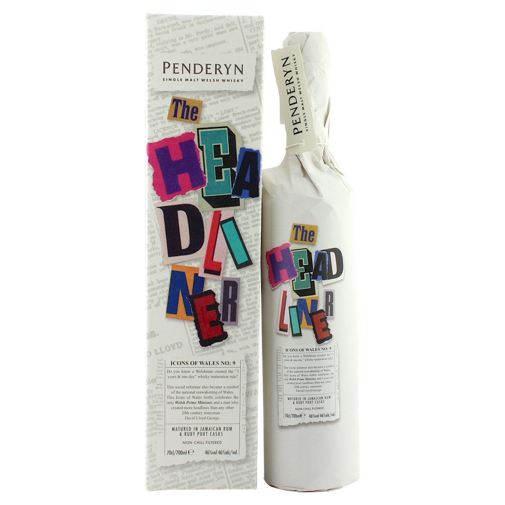 Penderyn 70cl Icons of Wales 9 The Headliner Single Malt Whisky - Old Railway Line Garden Centre
