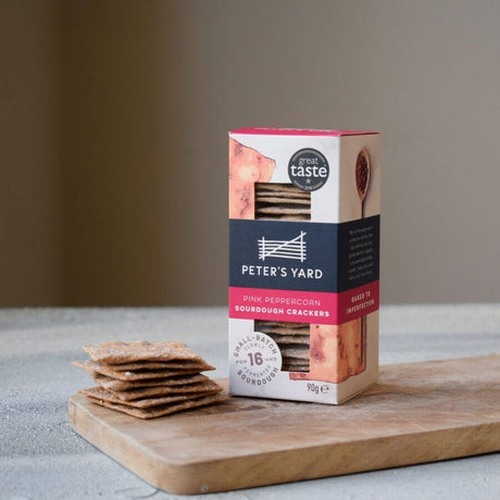 Peter's Yard 90g Pink Peppercorn Sourdough Crackers - Old Railway Line Garden Centre