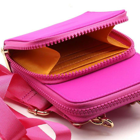 POM Recycled Nylon Bright Pink Phone Bag - Old Railway Line Garden Centre
