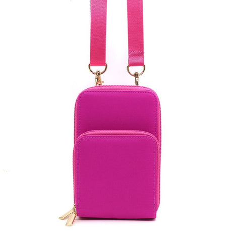 POM Recycled Nylon Bright Pink Phone Bag - Old Railway Line Garden Centre
