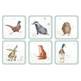 Portmeirion 10cm Set of 6 Pimpernel Wrendale MDF Wildlife Coasters