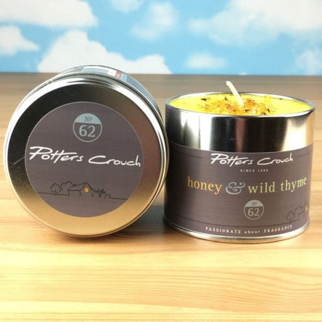 Potters Crouch 250g Honey & Wild Thyme Scented Candle - Old Railway Line Garden Centre