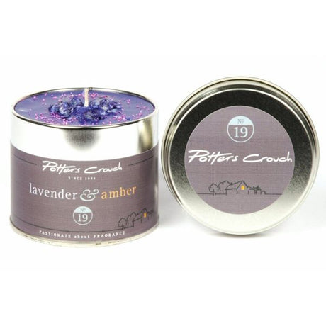 Potters Crouch 250g Lavender & Amber Scented Candle - Old Railway Line Garden Centre