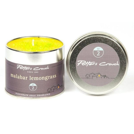 Potters Crouch 250g Malabar Lemongrass Scented Candle - Old Railway Line Garden Centre