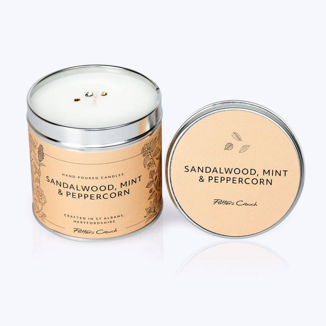 Potters Crouch Sandalwood, Mint & Peppercorn Scented Candle - Old Railway Line Garden Centre