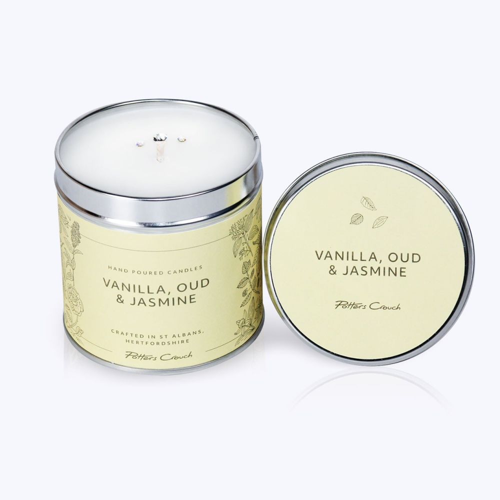 Potters Crouch Vanilla, Oud & Jasmine Scented Candle - Old Railway Line Garden Centre