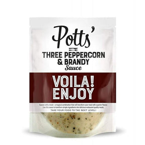 Potts 250g Three Peppercorn & Brandy Sauce - Old Railway Line Garden Centre