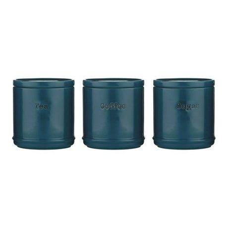 Price & Kensington 750ml Teal Accents Tea, Coffee & Sugar Pots - Old Railway Line Garden Centre