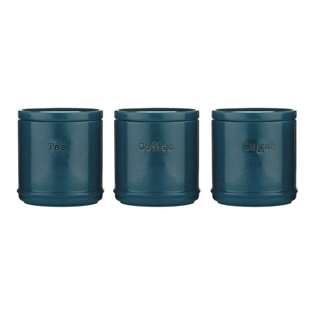 Price & Kensington 750ml Teal Accents Tea, Coffee & Sugar Pots - Old Railway Line Garden Centre