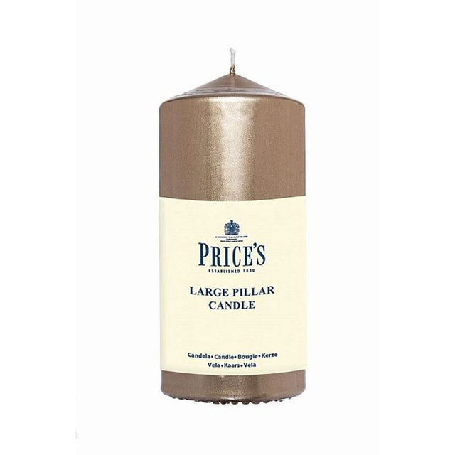Price's 6" Gold Pillar Candle - Old Railway Line Garden Centre