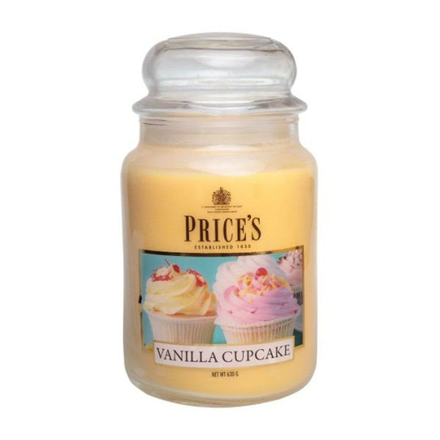 Price's Vanilla Cupcake Large Jar Candle - Old Railway Line Garden Centre