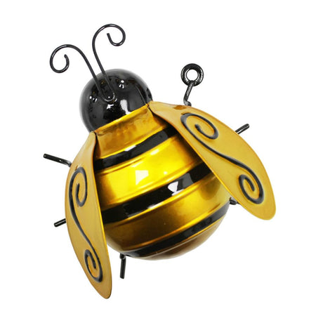 Primus 11cm Small Metal Bumblebee Wall Art - Old Railway Line Garden Centre