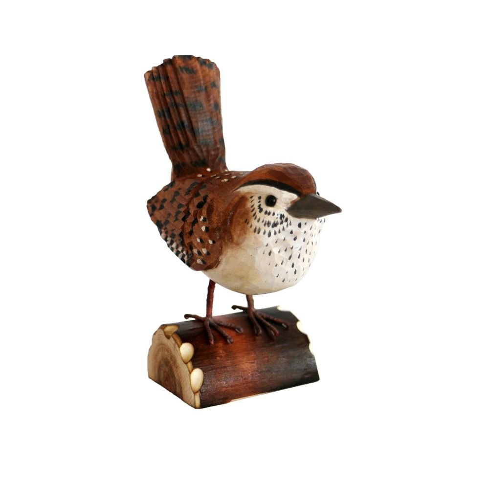 Primus 12cm RSPB Hand Crafted Wooden Wren - Old Railway Line Garden Centre
